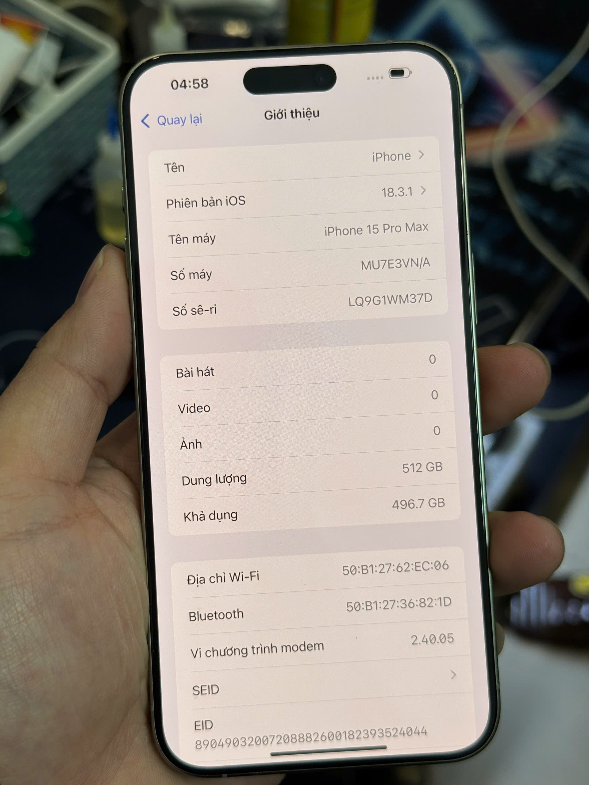 ĐIỆN THOẠI IPHONE 15PRM 512GB - Hình ảnh 3