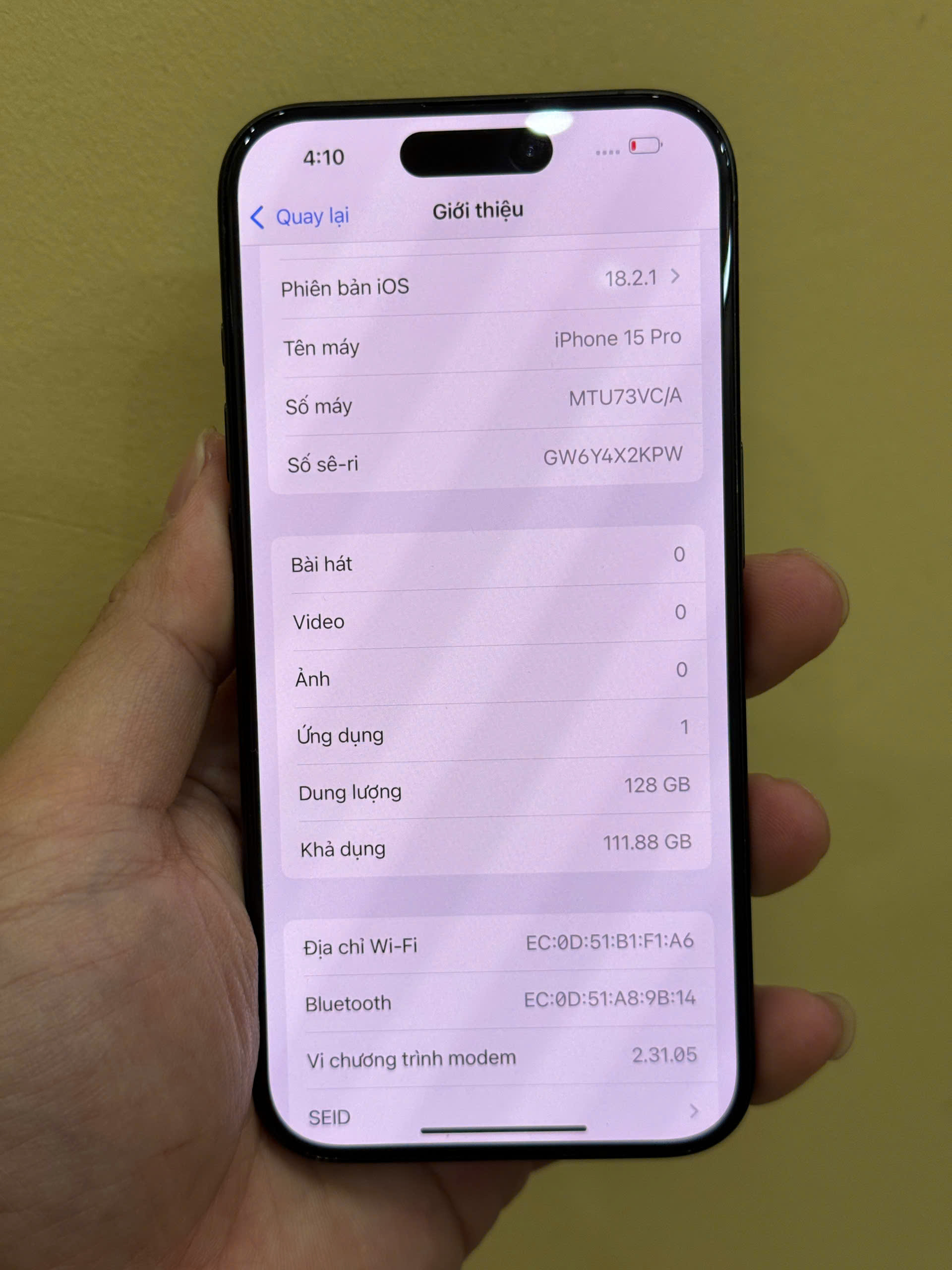 ĐIỆN THOẠI IPHONE 15 PRO 128GB - Hình ảnh 6