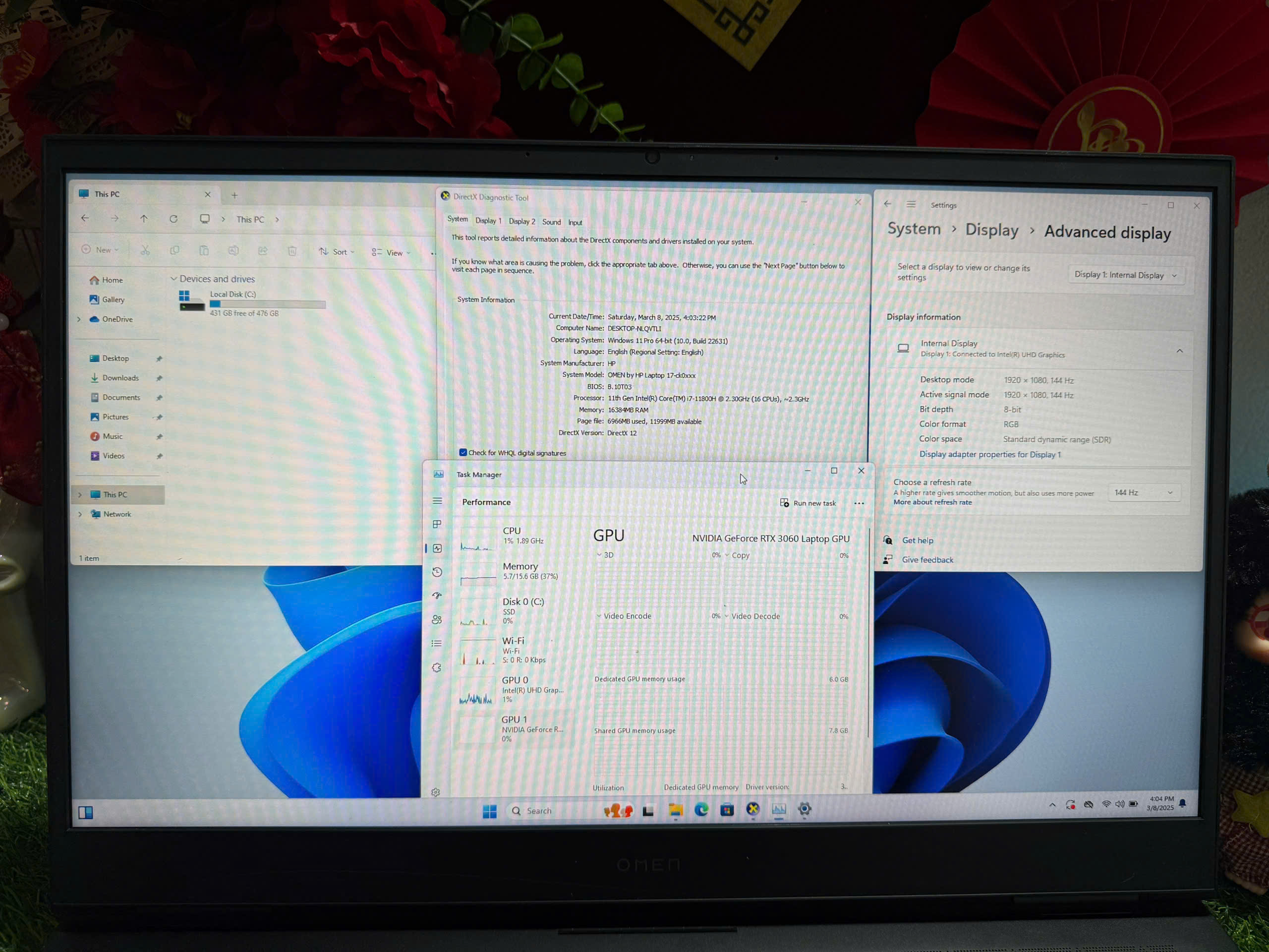 LAPTOP HP OMEN Gaming Laptop 17-ck0xxx siêu khủng siêu chiến nét căng - Hình ảnh 9