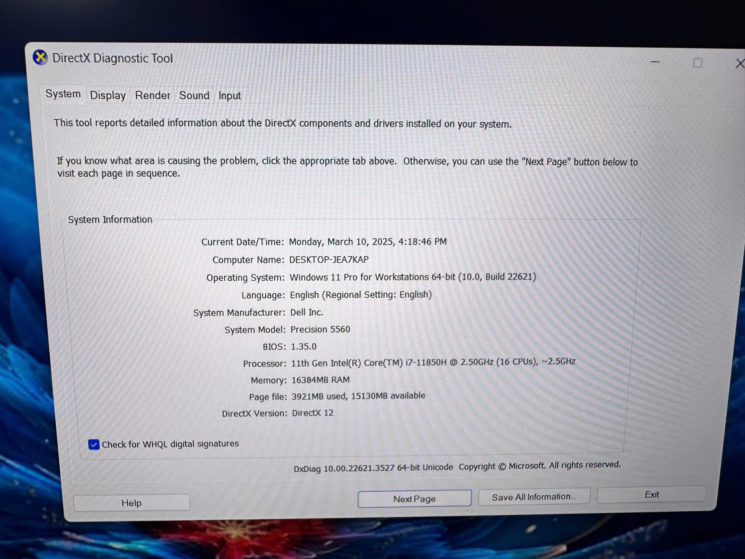 LAPTOP Dell precision 5560 - Hình ảnh 5