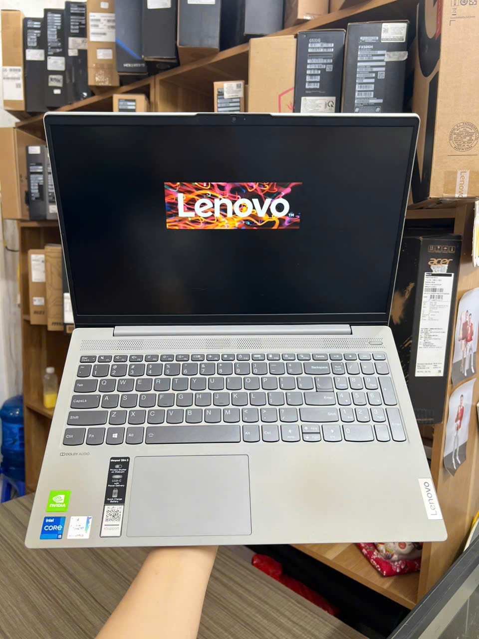 LAPTOP Lenovo ideaPad Slim5-15ITL hàng chính hãng vỏ nhôm bền bỉ dùng siêu thích có card rời hỗ trợ - Hình ảnh 4