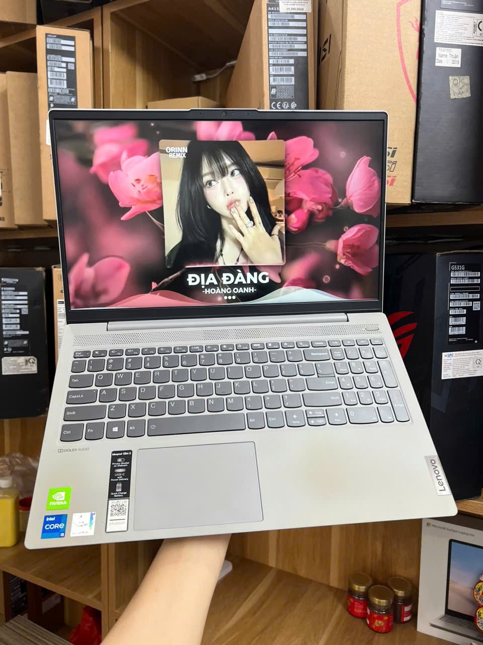 LAPTOP Lenovo ideaPad Slim5-15ITL hàng chính hãng vỏ nhôm bền bỉ dùng siêu thích có card rời hỗ trợ - Hình ảnh 10