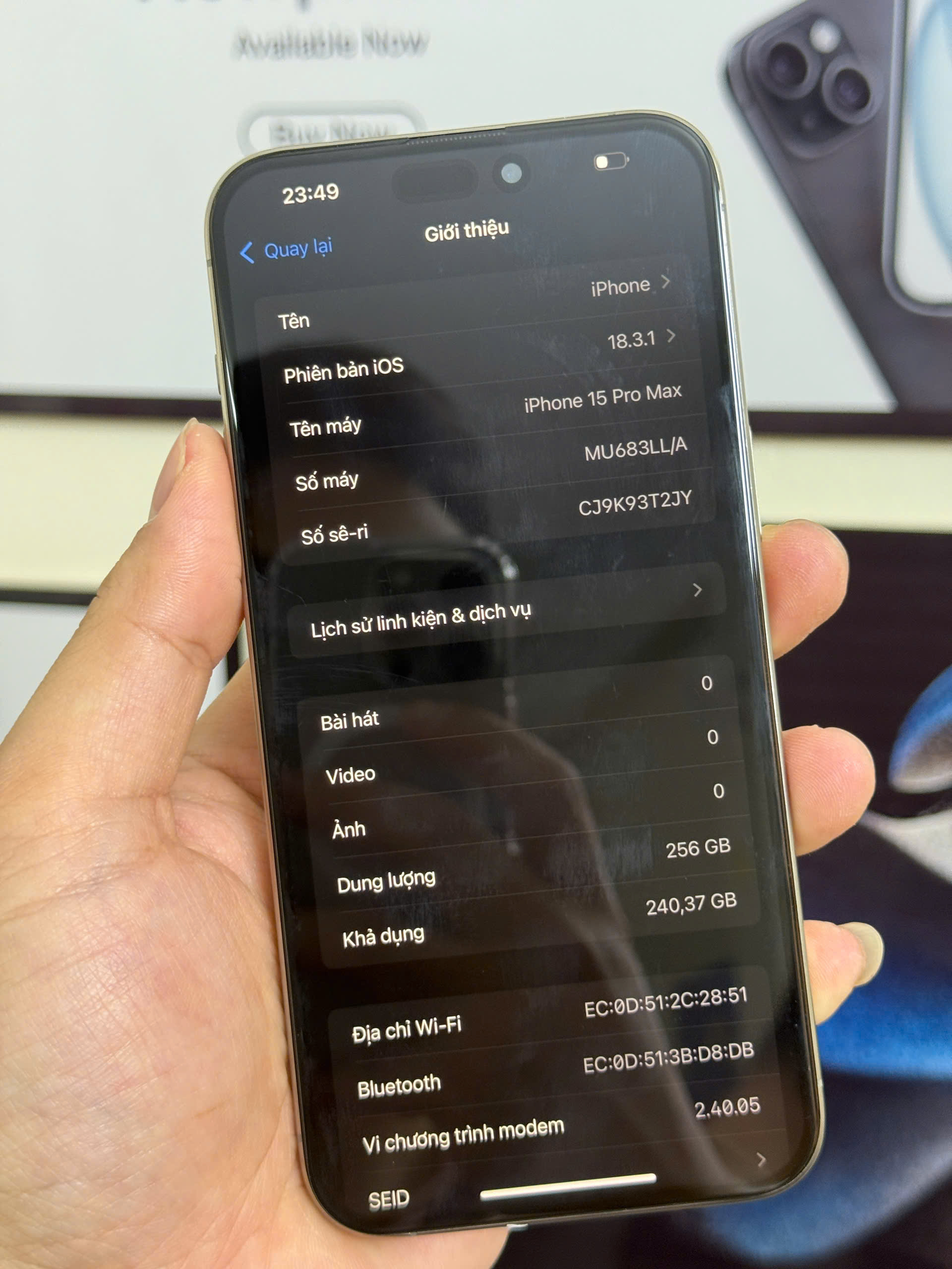 ĐIỆN THOẠI IPHONE 15 PRM 256GB - Hình ảnh 6