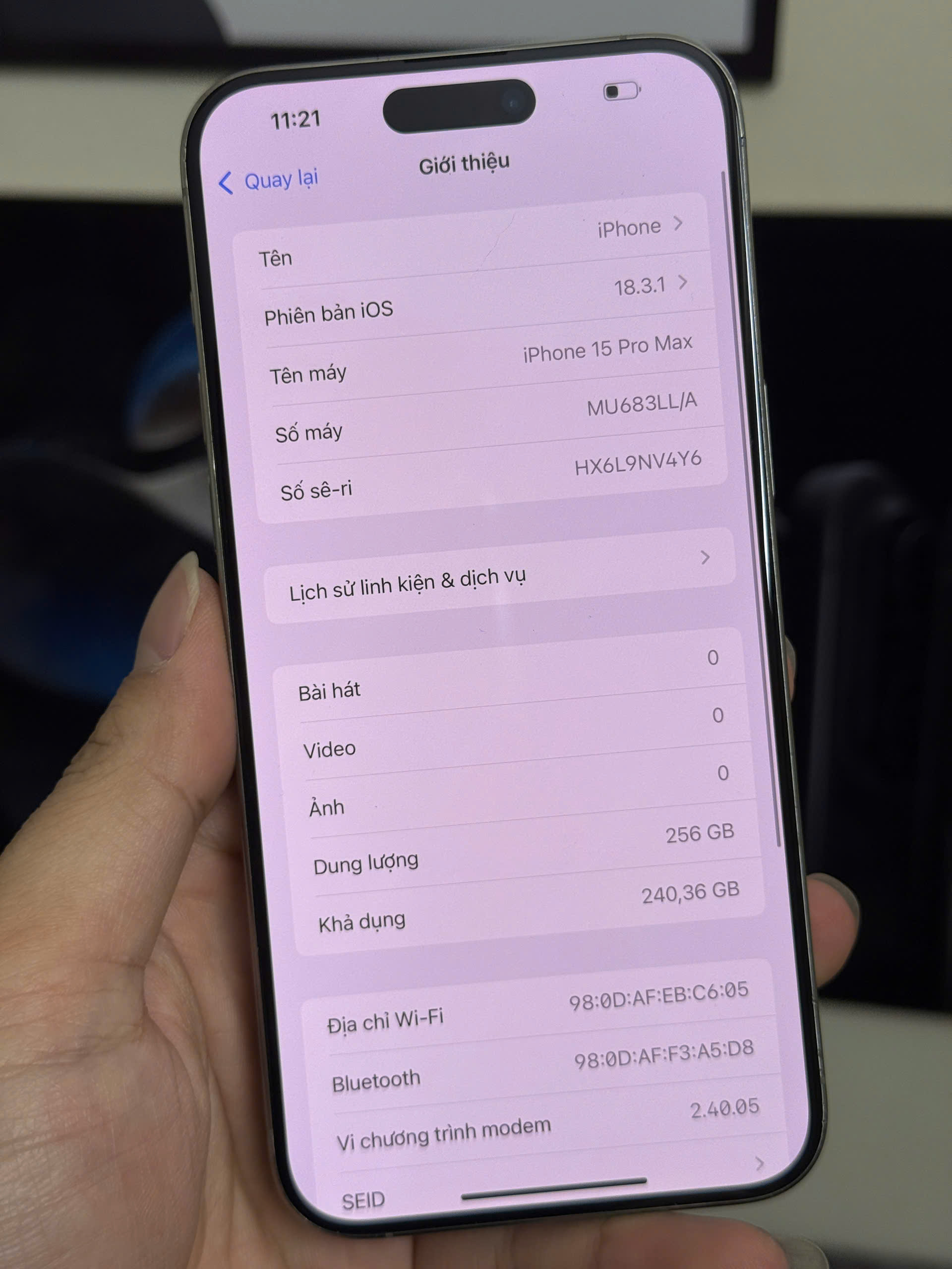 điện thoại iphone 15 prm 256gb - Hình ảnh 6