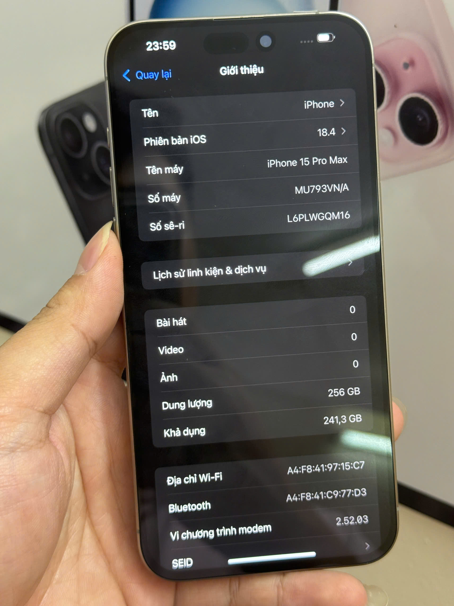 điện thoại iphone 15prm 256gb - Hình ảnh 3