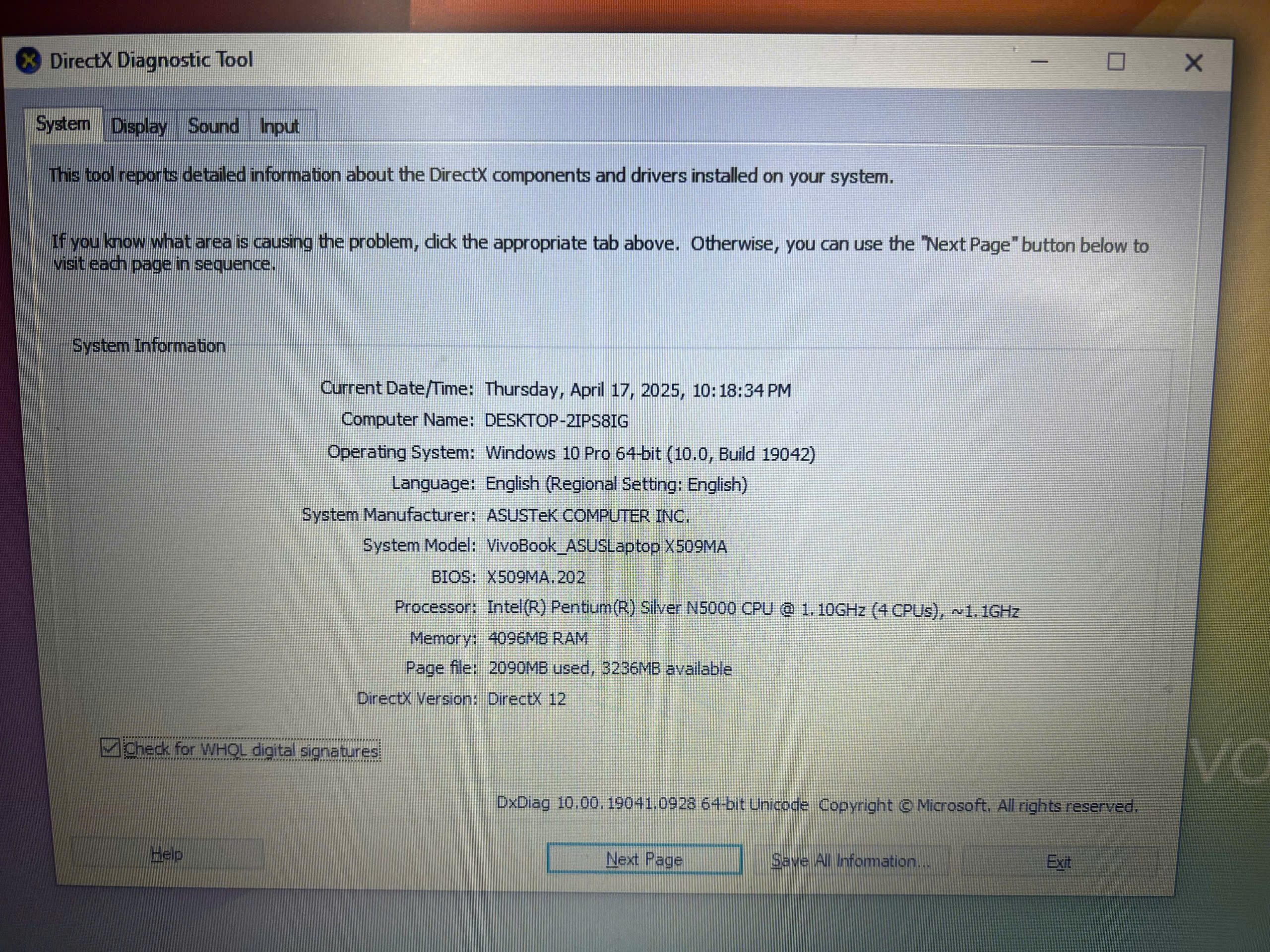 Asus Vivobook X509MA mỏng nhẹ hàng chính hãng thời trang màn tràn viền nét - Hình ảnh 7