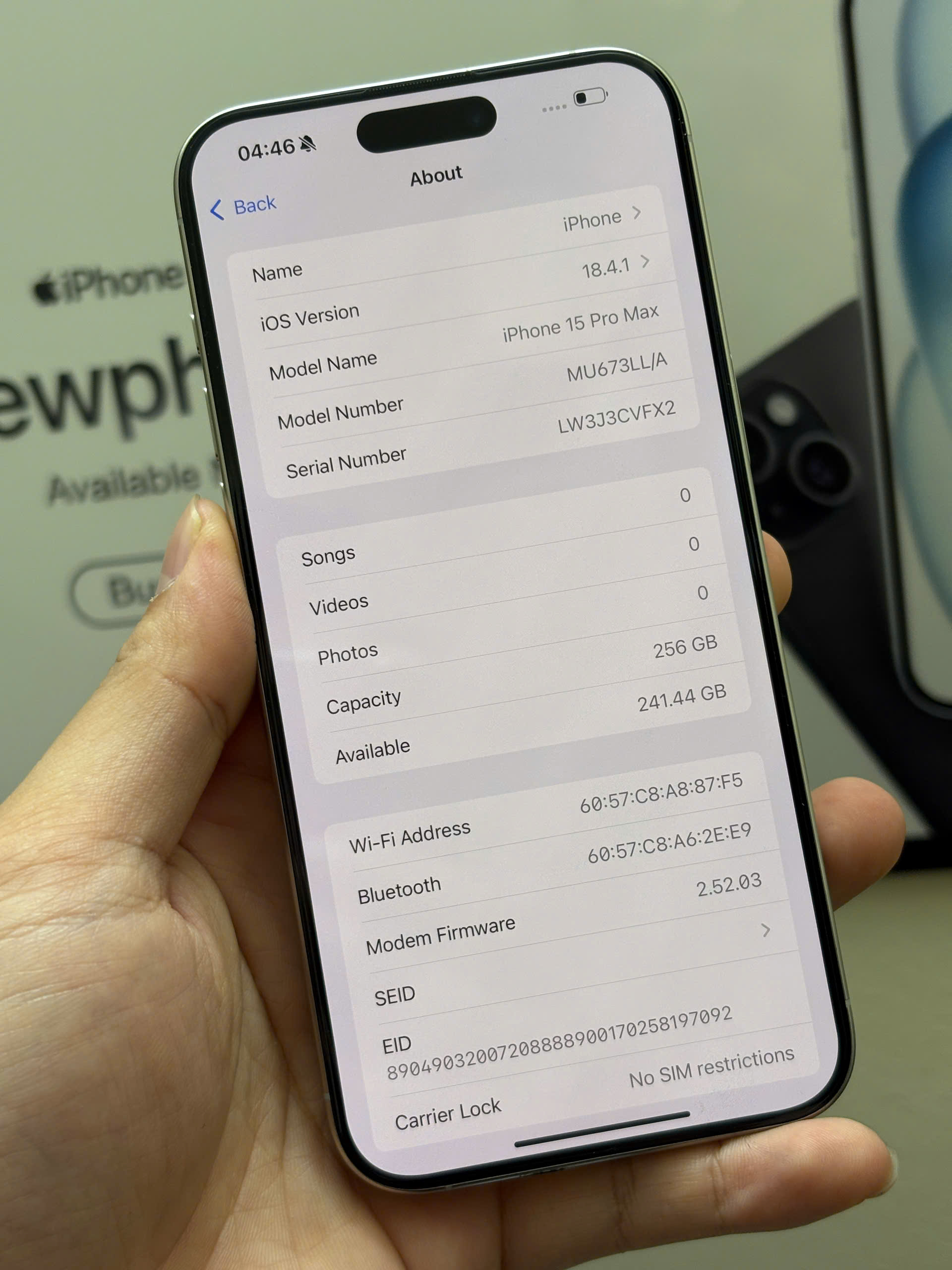 điện thoại iphone 15 PRM 256GB - Hình ảnh 2