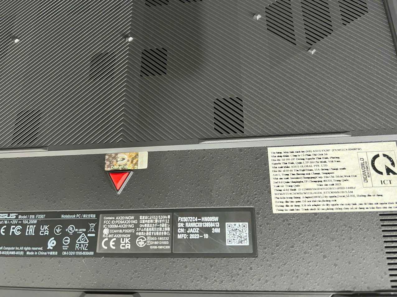 Asus TUF Gaming Fx507ZC Hàng chính hãng còn bảo hành siêu dài FPT Shop T9/2026 - Hình ảnh 10