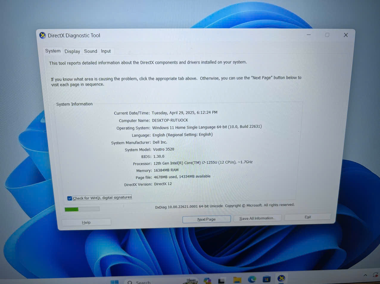 Dell vostro 3520 hàng chính hãng đời cao đẹp keg xuất xuất - Hình ảnh 2