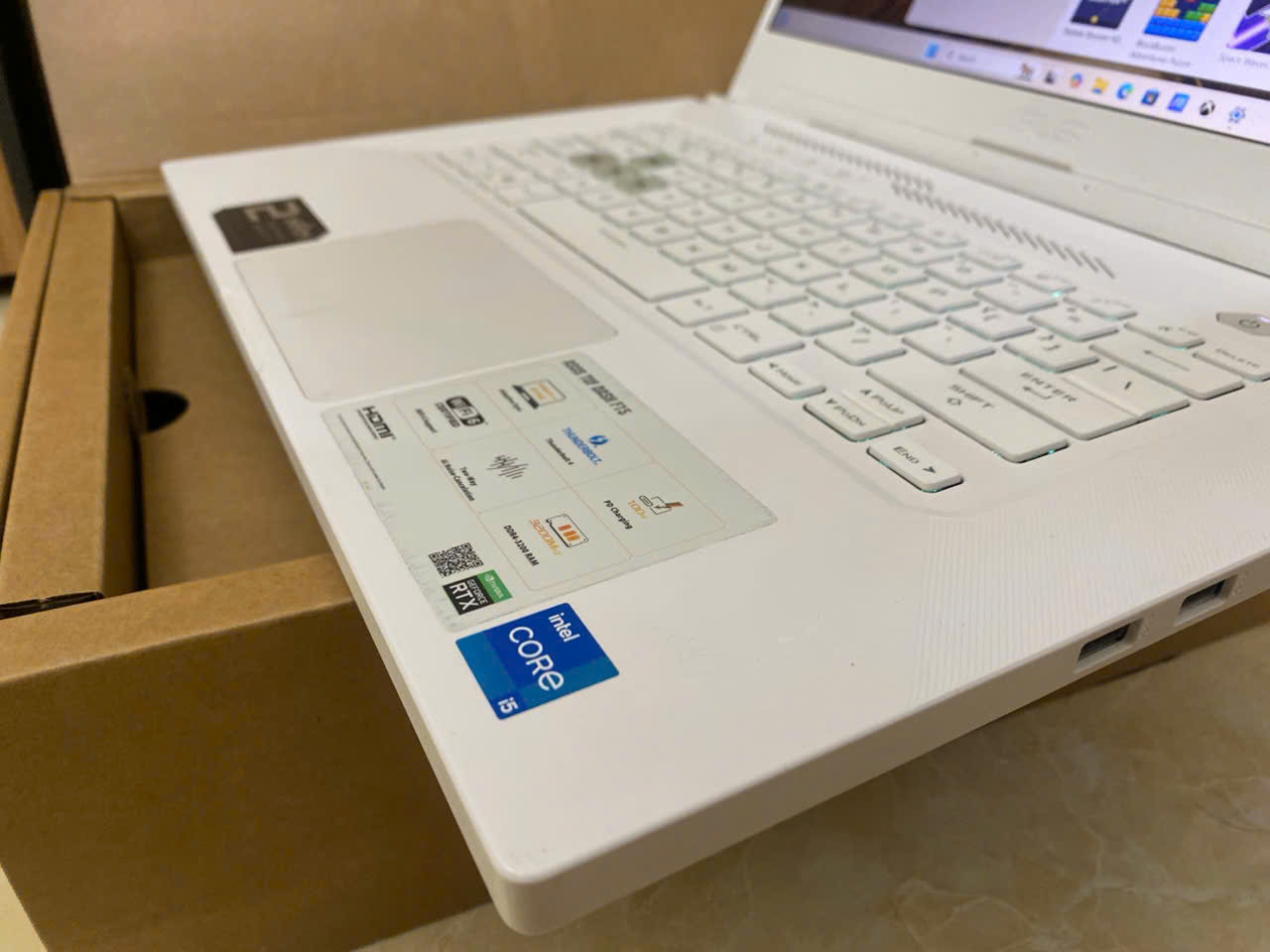 laptop ASUS TUF Dash F15 FX516PC Gaming, đời cao, máy trắng như ngọc trinh - Hình ảnh 12