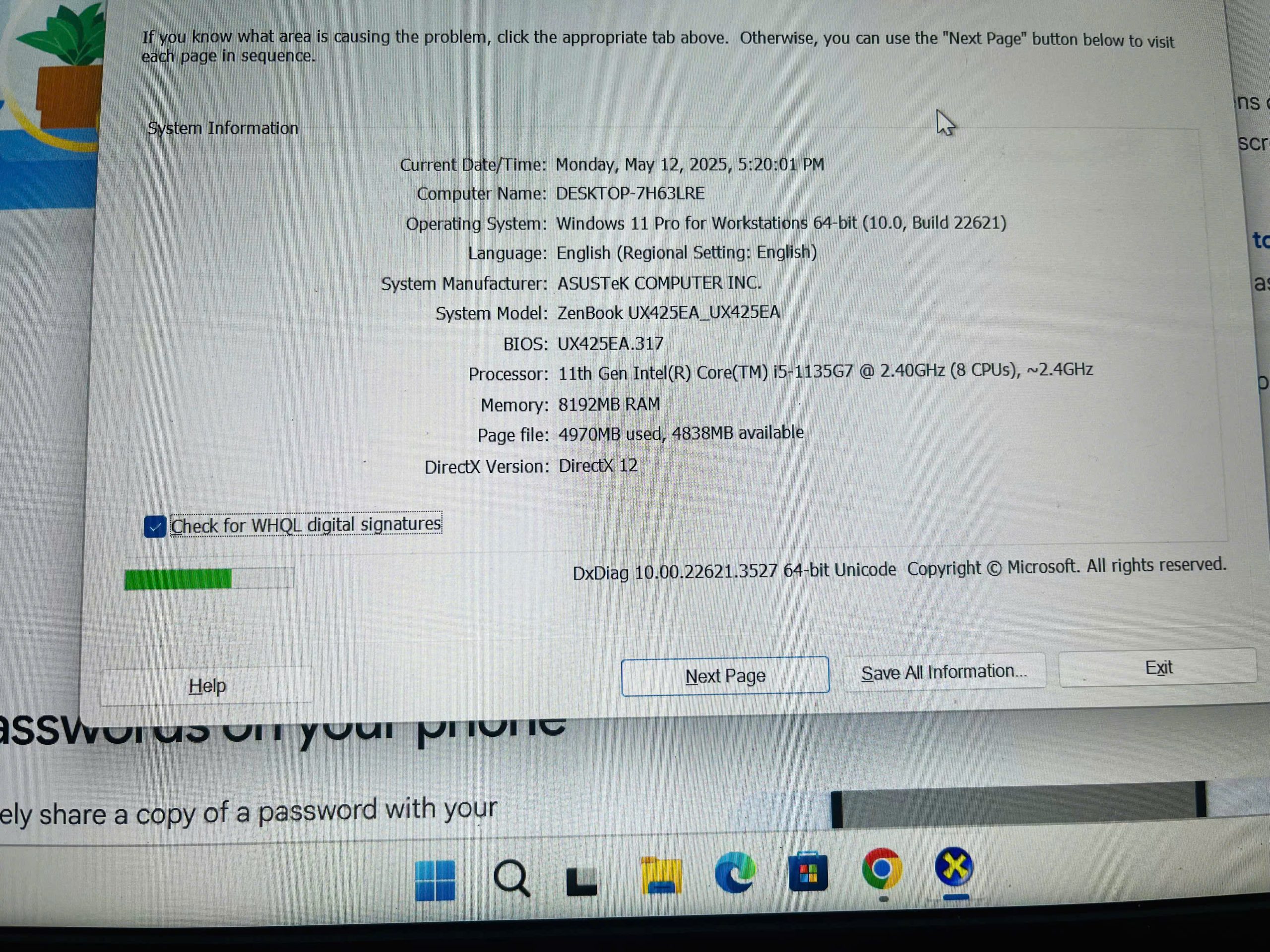 laptop Asus zenbook UX425EA vỏ nhôm nguyên khối - nhẹ chỉ 1kg thôi- chiếc laptop mỏng nhẹ nhất _Chip coi5-1135G7 - Hình ảnh 4