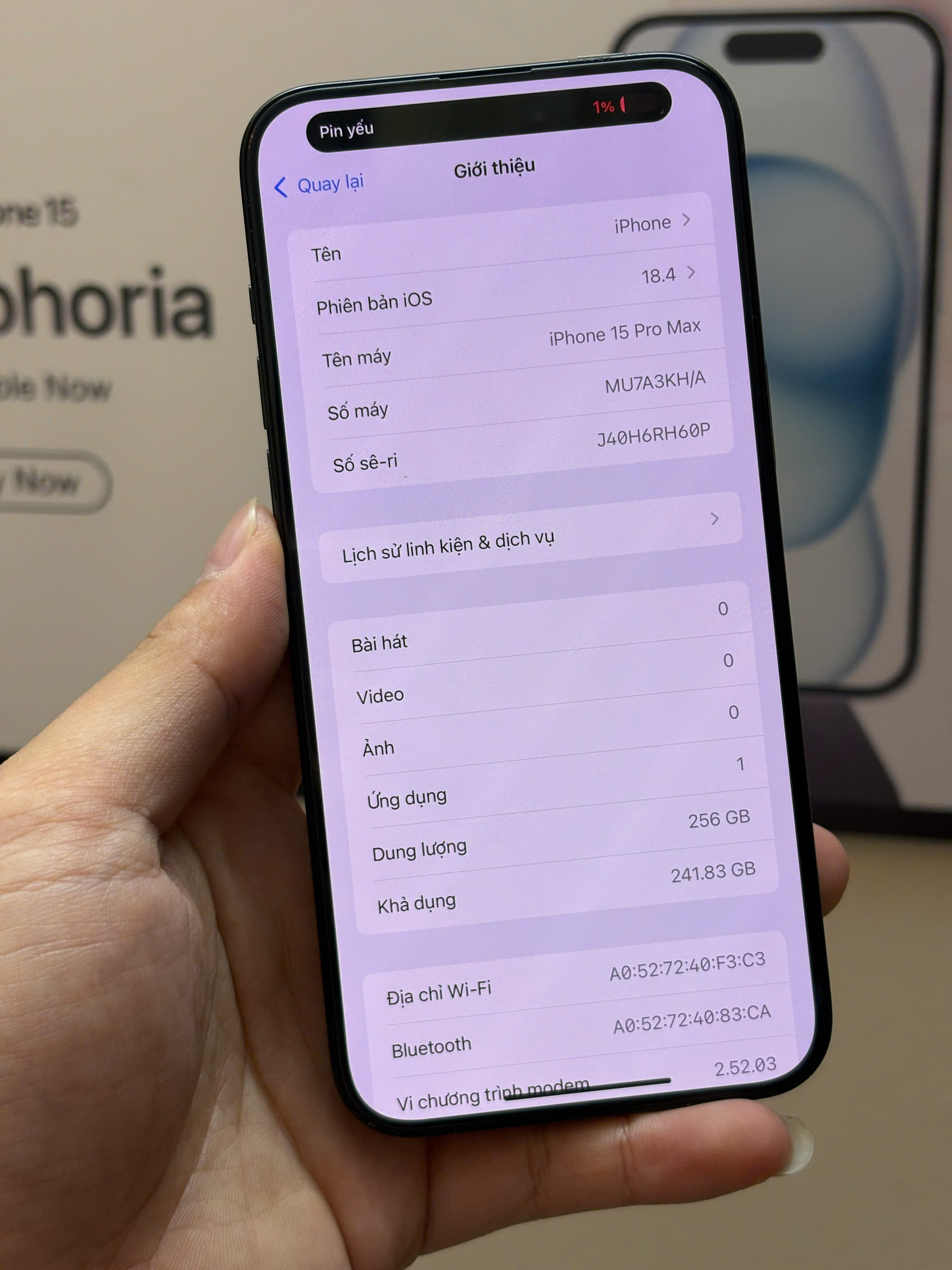 15 PRM 256GB - Hình ảnh 2